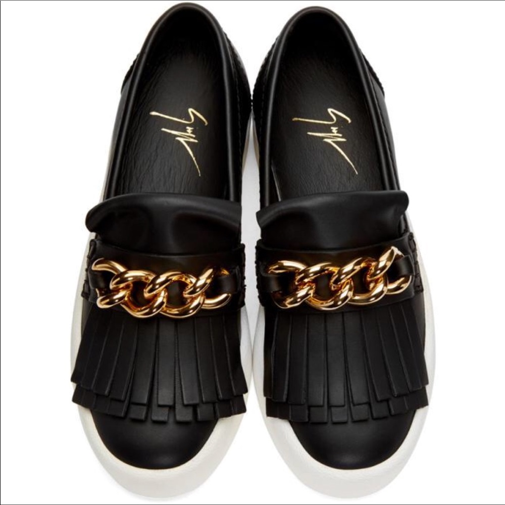 Giuseppe Zanotti Black May London Fringed Sneakers